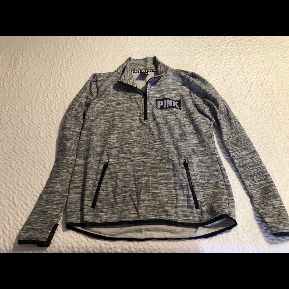 PINK 1/4 zip sweatshirt